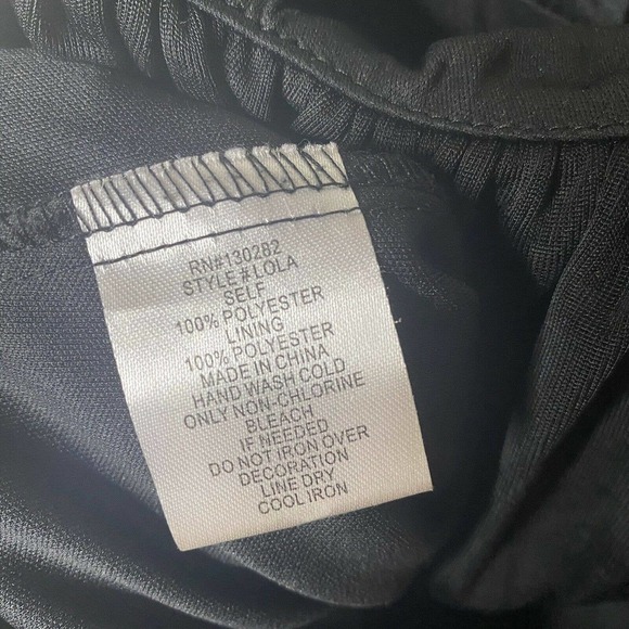 Pompous Girly Womens Sz 18W Black Cocktail Party Dress Sequin Chiffon High Low - Picture 6 of 10